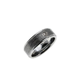 Texture & Sparkle - Estate Triton Tungsten Diamond Gents Wedding Band Ring (ER336)