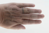 Art Carved - Vintage Rhodium Plate Sterling Silver Cubic Zirconia Eternity Band Ring (VR1151)