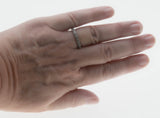 Art Carved - Vintage Rhodium Plate Sterling Silver Cubic Zirconia Eternity Band Ring (VR1151)