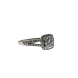 Glittering Isles - Estate 14K White Gold Natural Diamond Engagement Ring (ER453)