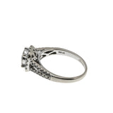 Glittering Isles - Estate 14K White Gold Natural Diamond Engagement Ring (ER453)