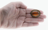 Sunny Days - Victorian Brass Citrine Glass Brooch (VICBR029)