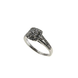 Glittering Isles - Estate 14K White Gold Natural Diamond Engagement Ring (ER453)