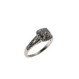 Glittering Isles - Estate 14K White Gold Natural Diamond Engagement Ring (ER453)