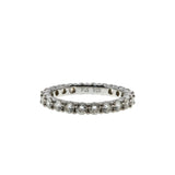 Endlessness - Vintage Rhodium Plate Sterling Silver Cubic Zirconia Eternity Band Ring (VR1153)