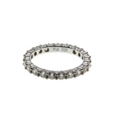 Endlessness - Vintage Rhodium Plate Sterling Silver Cubic Zirconia Eternity Band Ring (VR1153)
