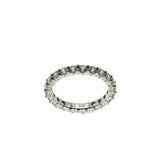 Endlessness - Vintage Rhodium Plate Sterling Silver Cubic Zirconia Eternity Band Ring (VR1153)
