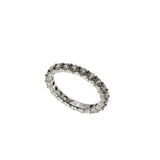 Endlessness - Vintage Rhodium Plate Sterling Silver Cubic Zirconia Eternity Band Ring (VR1153)
