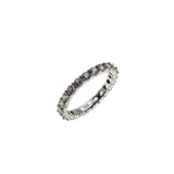 Endlessness - Vintage Rhodium Plate Sterling Silver Cubic Zirconia Eternity Band Ring (VR1153)