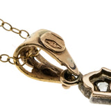 Faith & Devotion - Edwardian Spanish 18K Gold & Silver Rose Cut Diamond Cross Pendant  & 14K GF Chain (EDP038)