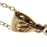 Faith & Devotion - Edwardian Spanish 18K Gold & Silver Rose Cut Diamond Cross Pendant  & 14K GF Chain (EDP038)