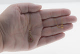 Walk In The Park - Edwardian 8K Gold Ruby Paste Engraved Pendant & 14K Gold Filled Chain (EDP039)