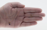 Violet Must Have - Vintage 10K Gold Natural Amethyst & diamond Pendant & Chain (VP314)