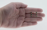 Emerald Isles - Vintage 10K Gold Natural Emerald & Diamond Earrings (VE546)