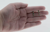 Emerald Isles - Vintage 10K Gold Natural Emerald & Diamond Earrings (VE546)