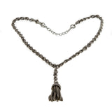 Sway - Victorian English Sterling Silver 'Albertina' Tassel Rope Necklace (VICN049)