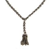 Sway - Victorian English Sterling Silver 'Albertina' Tassel Rope Necklace (VICN049)