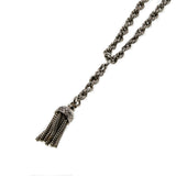 Sway - Victorian English Sterling Silver 'Albertina' Tassel Rope Necklace (VICN049)