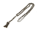 Sway - Victorian English Sterling Silver 'Albertina' Tassel Rope Necklace (VICN049)