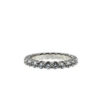 From Here To Eternity - Vintage Rhodium Plated Sterling Silver Cubic Zirconia Eternity Band Ring (VR1154)