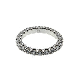 From Here To Eternity - Vintage Rhodium Plated Sterling Silver Cubic Zirconia Eternity Band Ring (VR1154)