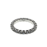 From Here To Eternity - Vintage Rhodium Plated Sterling Silver Cubic Zirconia Eternity Band Ring (VR1154)