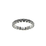 From Here To Eternity - Vintage Rhodium Plated Sterling Silver Cubic Zirconia Eternity Band Ring (VR1154)