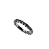 From Here To Eternity - Vintage Rhodium Plated Sterling Silver Cubic Zirconia Eternity Band Ring (VR1154)