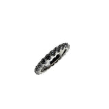 From Here To Eternity - Vintage Rhodium Plated Sterling Silver Cubic Zirconia Eternity Band Ring (VR1154)