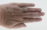Elegant Halo - Vintage Rhodium Plated Sterling Silver Cubic Zirconia Cluster Ring (VR1156)