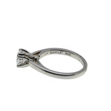 Brilliant Solitaire - Vintage Rhodium Plated Sterling Silver Cubic Zirconia Engagement Ring (VR1157)