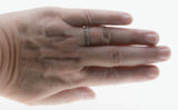 Art Carved - Vintage Rhodium Plated Sterling Silver Cubic Zirconia Wedding Band Ring (VR1160)