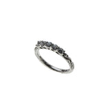 Art Carved - Vintage Rhodium Plated Sterling Silver Cubic Zirconia Wedding Band Ring (VR1160)