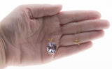 Winter Blush - Vintage Bespoke 14K Gold Fancy Precision Cut Pink Amethyst Pendant & Chain (VP213)