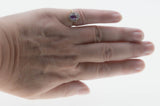 Purple Allure - Vintage English 9K Gold Natural Amethyst & Diamond Cluster Ring (VR1162)