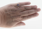 Purple Allure - Vintage English 9K Gold Natural Amethyst & Diamond Cluster Ring (VR1162)