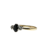 On This Day In 1941 - Vintage English 9K Gold Natural Sapphire & 'Old Mine Cut' Diamond Ring (VR1163)