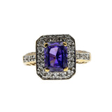 Electrifying - Estate Gold Plate Over Sterling Silver Cubic Zirconia Ring (ER343)