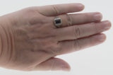 Sea Of Blue - Estate Sterling Silver Natural London Blue Topaz Filigree Ring (ER454)