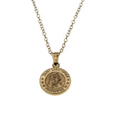 Traveller's Amulet - Vintage 14K Gold 'Saint Christopher' Pendant & 14K GF Chain (VP316)