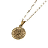 Traveller's Amulet - Vintage 14K Gold 'Saint Christopher' Pendant & 14K GF Chain (VP316)