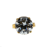 Shimmer - Vintage Gold Plated Crystal Solitaire Ring (VR910)