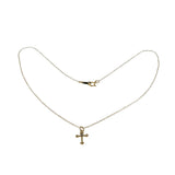 Glory - Vintage 14K Gold Natural Diamond Cross Pendant & 14K GF Chain (VP317)