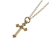 Glory - Vintage 14K Gold Natural Diamond Cross Pendant & 14K GF Chain (VP317)