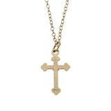 Glory - Vintage 14K Gold Natural Diamond Cross Pendant & 14K GF Chain (VP317)