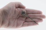 Art Pewter - Vintage Scottish Pewter Thistle & Jewelled Kilt Pin (VBR249)