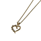 My Heart Is Yours - Vintage 14K Gold Natural Diamond Heart Pendant & 14K GF Chain (VP318)