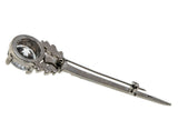 Art Pewter - Vintage Scottish Pewter Thistle & Jewelled Kilt Pin (VBR249)