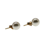 Lustrous Must Haves - Vintage 14K Gold Cultured Japanese Akoya Sea Pearl Stud Earrings (VE555)
