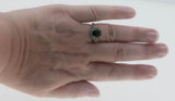 Wisteria - Estate Edwardian Revival Lab Created Emerald Filigree Ring (ER458)